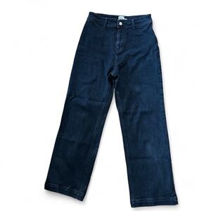 Princess Polly Black High Rise Wide Leg Jeans Sz 8